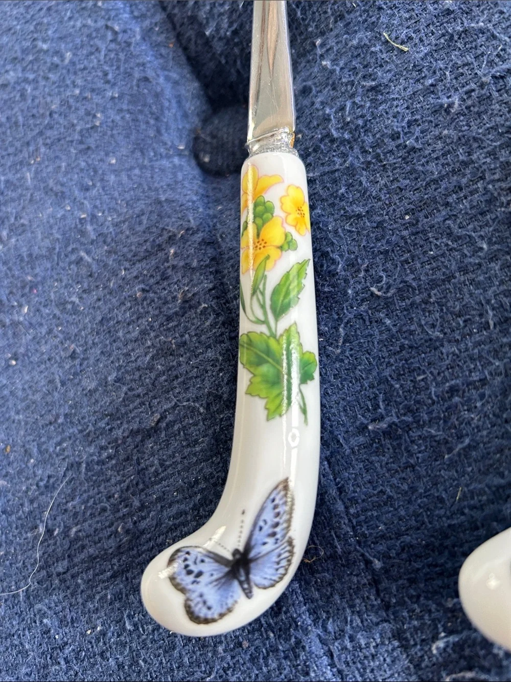 Royal Worcester Herbs Sheffield England Vegetable Serving Spoons (2) 1990